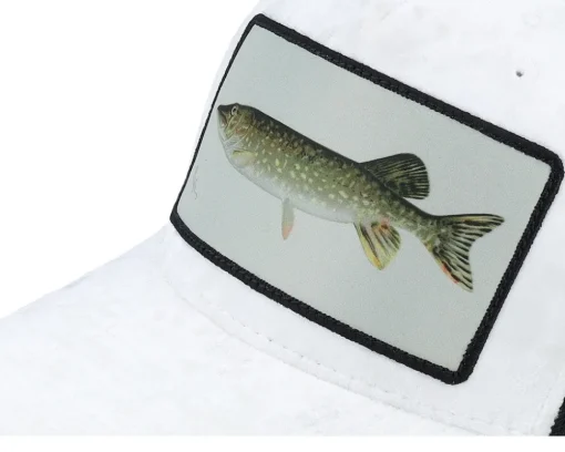 Pike Fishing Velvet White/Black Trucker - Skillfish