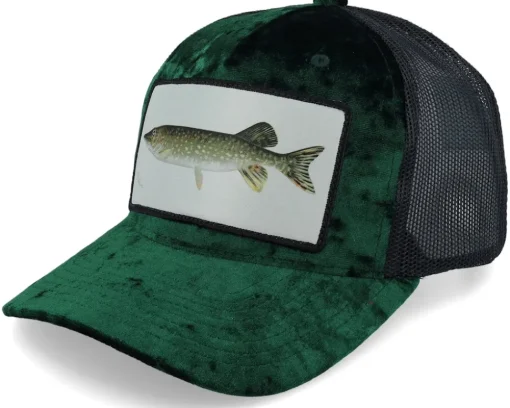 Pike Fishing Velvet White/Black Trucker - Skillfish