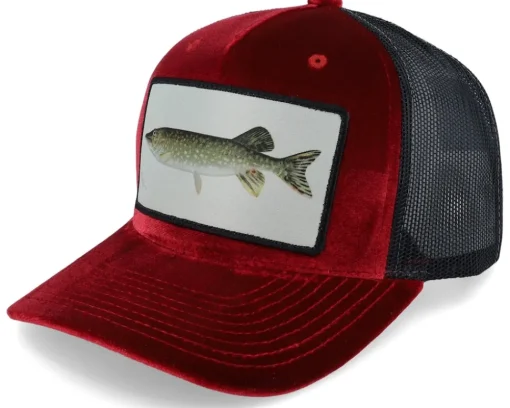 Pike Fishing Velvet White/Black Trucker - Skillfish
