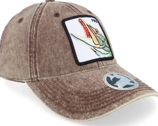 Pike Pro Fishing 382 Snow Washed Brown Dad Cap - Skillfish
