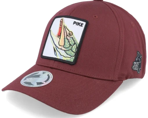 Pike Pro Fishing Wooly Combed Maroon Flexfit - Skillfish