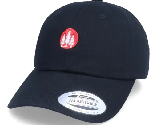 Pine Tree Logo Black Dad Cap - Iconic