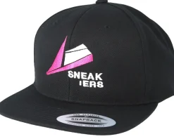 Pink Logo Black Snapback - Sneakers