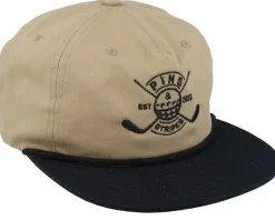 Pins & Stripes Logo Rope Khaki/Black Snapback - Pins & Stripes