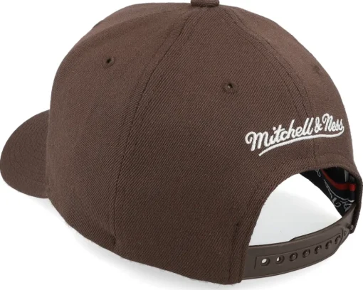 Pinscript Brown/White Adjustable - Mitchell & Ness