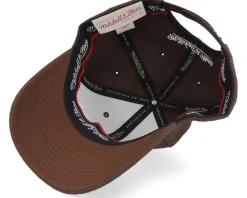 Pinscript Brown/White Adjustable - Mitchell & Ness