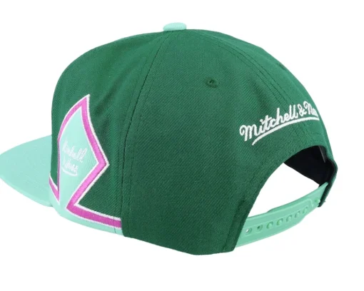 Pinscript Diamond Green Snapback - Mitchell & Ness