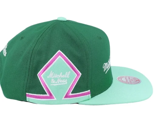Pinscript Diamond Green Snapback - Mitchell & Ness