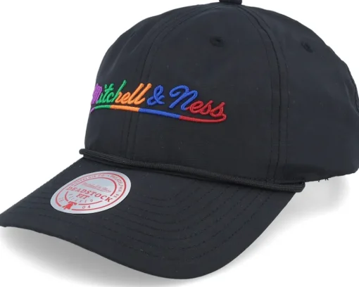 Pinscript Nylon Deadstock Multi/Black Dad Cap - Mitchell & Ness