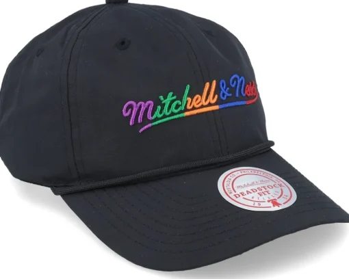 Pinscript Nylon Deadstock Multi/Black Dad Cap - Mitchell & Ness