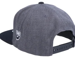 Pipe Beard Skull Charcoal/Black Snapback - Bearded Man