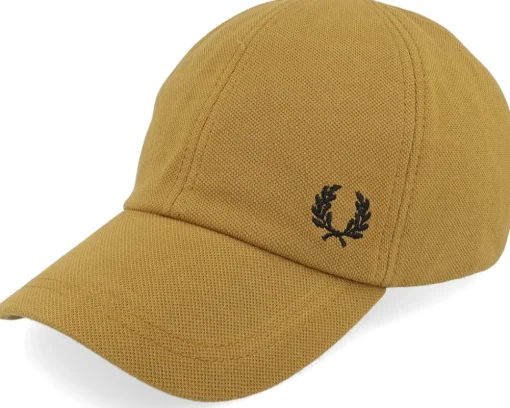 Pique Classic Cap Dark Caramel/Black Dad Cap - Fred Perry