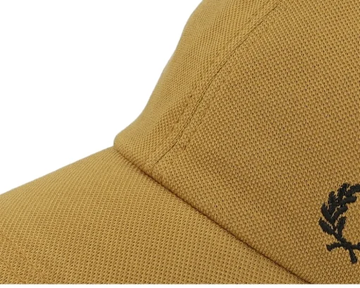 Pique Classic Cap Dark Caramel/Black Dad Cap - Fred Perry