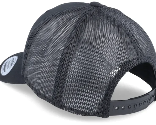 Piranha Skull Hex Patch Black Trucker - Skillfish
