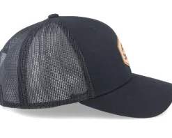 Piranha Skull Hex Patch Black Trucker - Skillfish