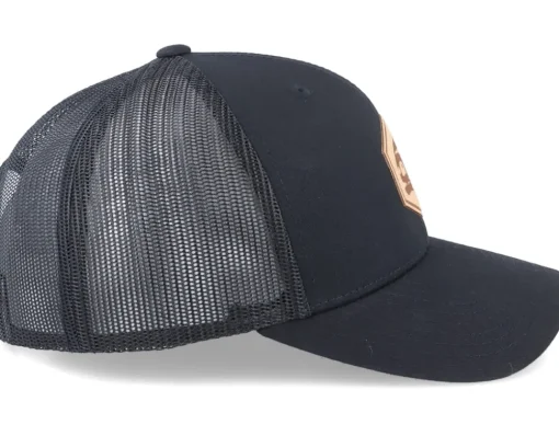Piranha Skull Hex Patch Black Trucker - Skillfish