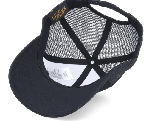 Piranha Skull Hex Patch Black Trucker - Skillfish