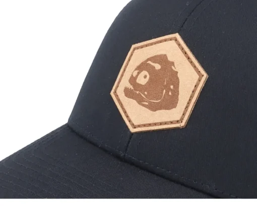 Piranha Skull Hex Patch Black Trucker - Skillfish