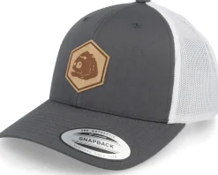 Piranha Skull Patch Charcoal Grey/White Trucker - Skillfish
