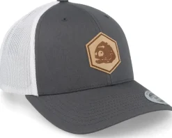 Piranha Skull Patch Charcoal Grey/White Trucker - Skillfish