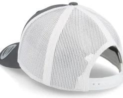 Piranha Skull Patch Charcoal Grey/White Trucker - Skillfish