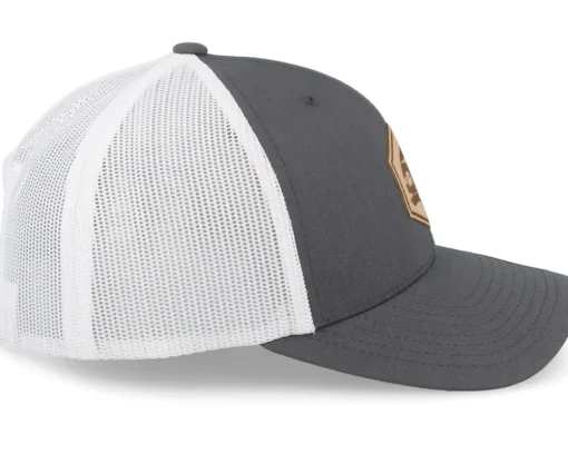 Piranha Skull Patch Charcoal Grey/White Trucker - Skillfish
