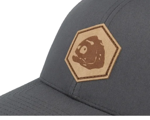 Piranha Skull Patch Charcoal Grey/White Trucker - Skillfish
