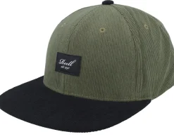 Pitchout Cap Moss Green/Black Corduroy Snapback - Reell