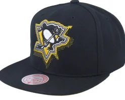 Pittsburgh Penguins Big Face 7.0 Vintage Black Snapback - Mitchell & Ness