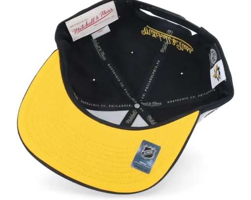 Pittsburgh Penguins Big Face 7.0 Vintage Black Snapback - Mitchell & Ness