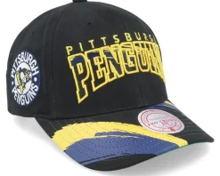 Pittsburgh Penguins Brushed Past Ya Pro Vintage Black Adjustable - Mitchell & Ness