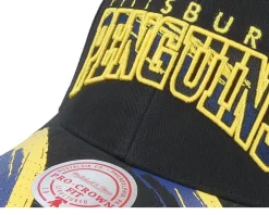 Pittsburgh Penguins Brushed Past Ya Pro Vintage Black Adjustable - Mitchell & Ness