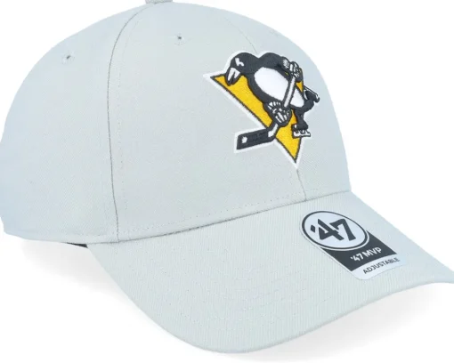 Pittsburgh Penguins Mvp Logo Grey/Yellow Adjustable - 47 Brand