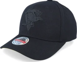 Pittsburgh Penguins NHL Anniversary Patch Black Adjustable - Mitchell & Ness