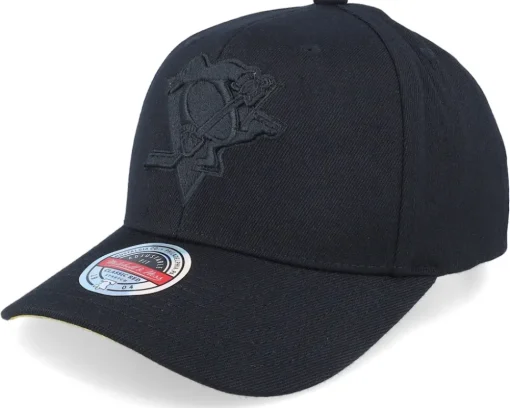 Pittsburgh Penguins NHL Anniversary Patch Black Adjustable - Mitchell & Ness