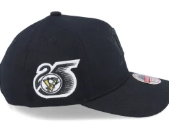 Pittsburgh Penguins NHL Anniversary Patch Black Adjustable - Mitchell & Ness