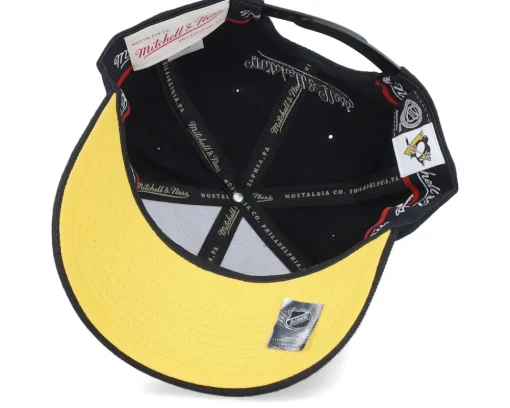 Pittsburgh Penguins NHL Anniversary Patch Black Adjustable - Mitchell & Ness