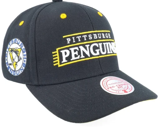 Pittsburgh Penguins Team Lofi Pro Black Adjustable - Mitchell & Ness