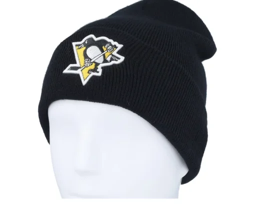 Pittsburgh Penguins Terrain Knit Solid Black Cuff - American Needle