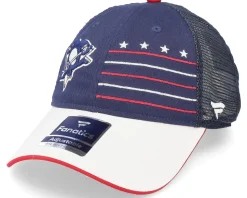 Pittsburgh Penguins Waving Flag Athl Navy Trucker - Fanatics