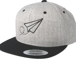 Plane Grey/Black Snapback - Origami