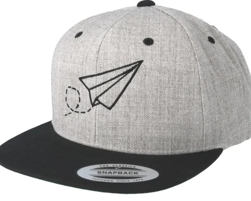 Plane Grey/Black Snapback - Origami