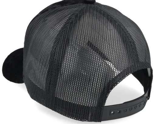 Playing Football Velvet Black A-Frame Trucker - Calza Pennello