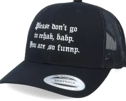 Please Don't Go To Rehab Baby Black Trucker - Iconic