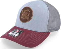 Poker King Heather Grey/Charcoal/Maroon Trucker - Iconic