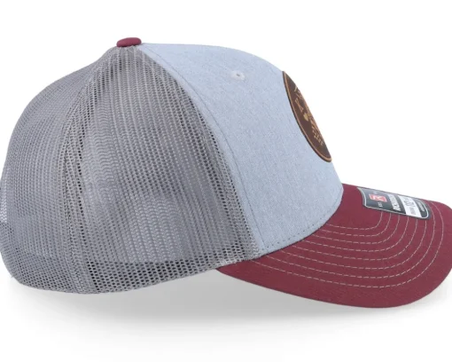 Poker King Heather Grey/Charcoal/Maroon Trucker - Iconic