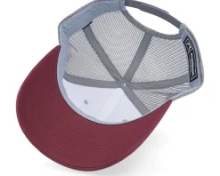 Poker King Heather Grey/Charcoal/Maroon Trucker - Iconic