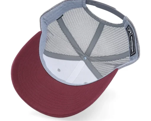 Poker King Heather Grey/Charcoal/Maroon Trucker - Iconic