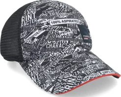Porsche Motorsport Quoted All Over Print Black Trucker - Porsche