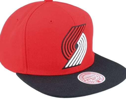Portland Trail Blazers Core Basic Red/Black Snapback - Mitchell & Ness